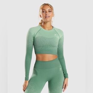 Gymshark adapt ombré cycling shorts & crop top set
